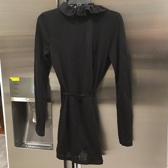 💕VERO MODA💕 Black Ruffle Open Shawl Cardigan - Picture 2 of 7